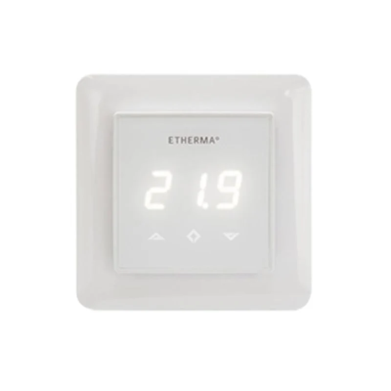 Etherma eTOUCH inbouwthermostaat wit touchpad 16 A, 5-40°C