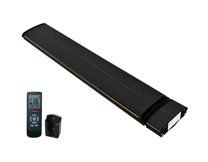 Second chance - Infrared patio heater black heater adjustable with 1800 - 2400Watt - 2400 Watt