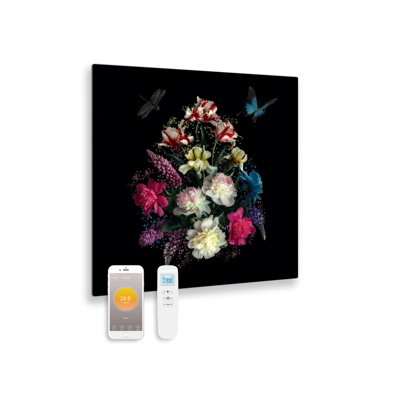 Second chance - Printed glass infrared panel with Wi-Fi and remote control bouquet 79x59 450Watt - Default