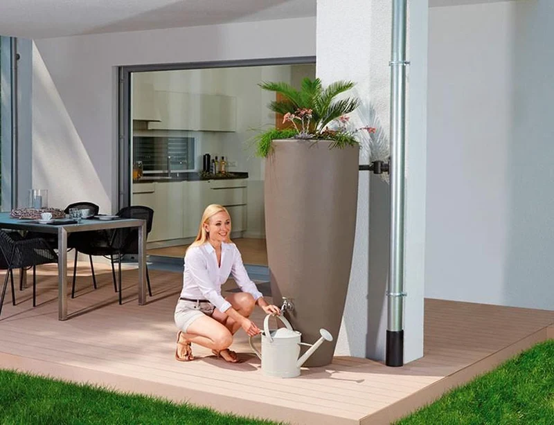 2in1 regenton 300 ltr taupe M