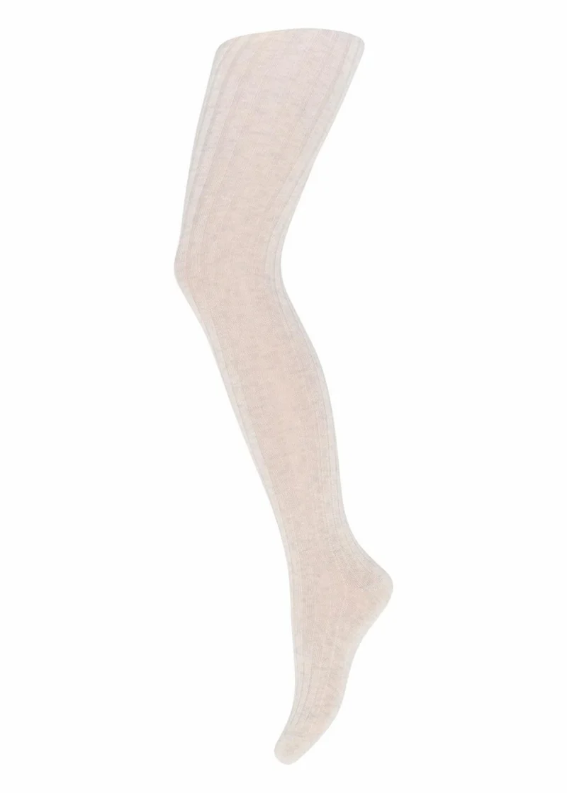 MP | Cotton rib tights | Creme Melange col.499