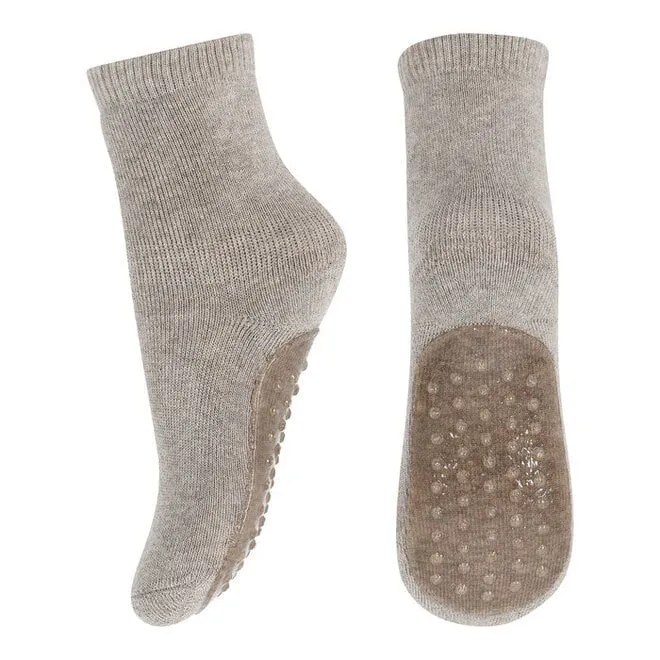 Mp Anti Slip sokken light brown melange col. 489