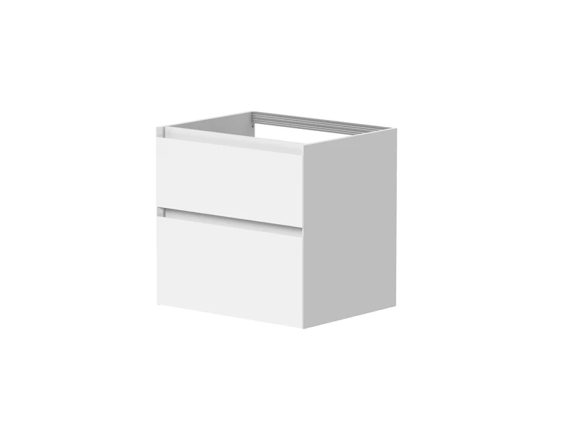SanoBlu Pure wastafelmeubel 60 cm mat wit met solid surface wastafel