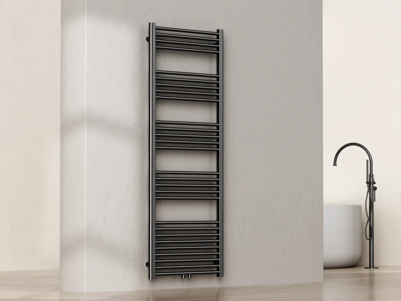 Sanoterra Fero design radiator 160x60 cm gun metal 724W midden/zij aansluiting