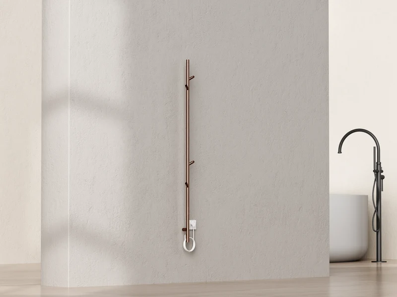 SanoTerra Aero elektrische staafhanddoekradiator 150cm geborsteld koper 60W