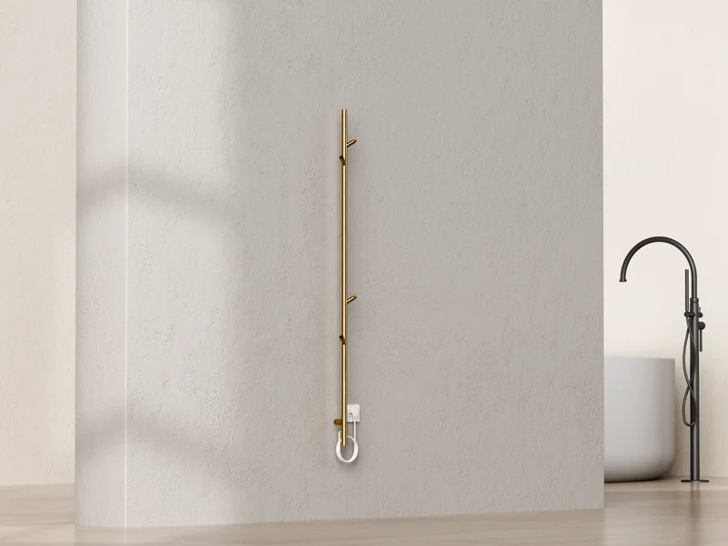 SanoTerra Aero elektrische staafhanddoekradiator 150cm geborsteld goud 60W