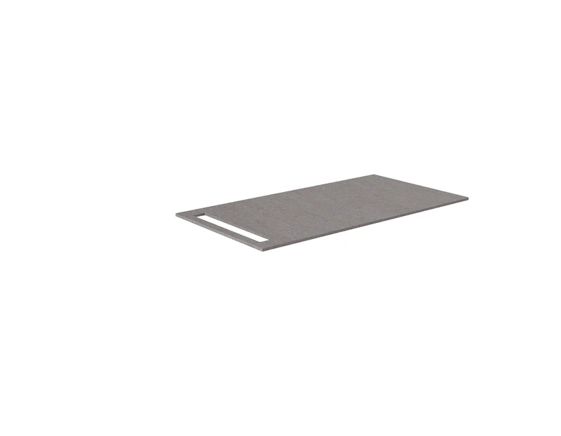 SanoBlu HPL wastafelblad 70 cm grey moon met handdoekuitsparing aan één zijde