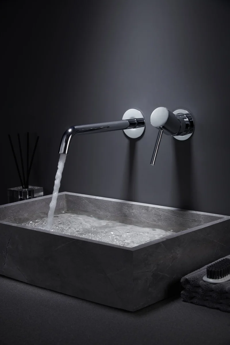 SanoBlu Flow inbouw wastafelkraan chroom