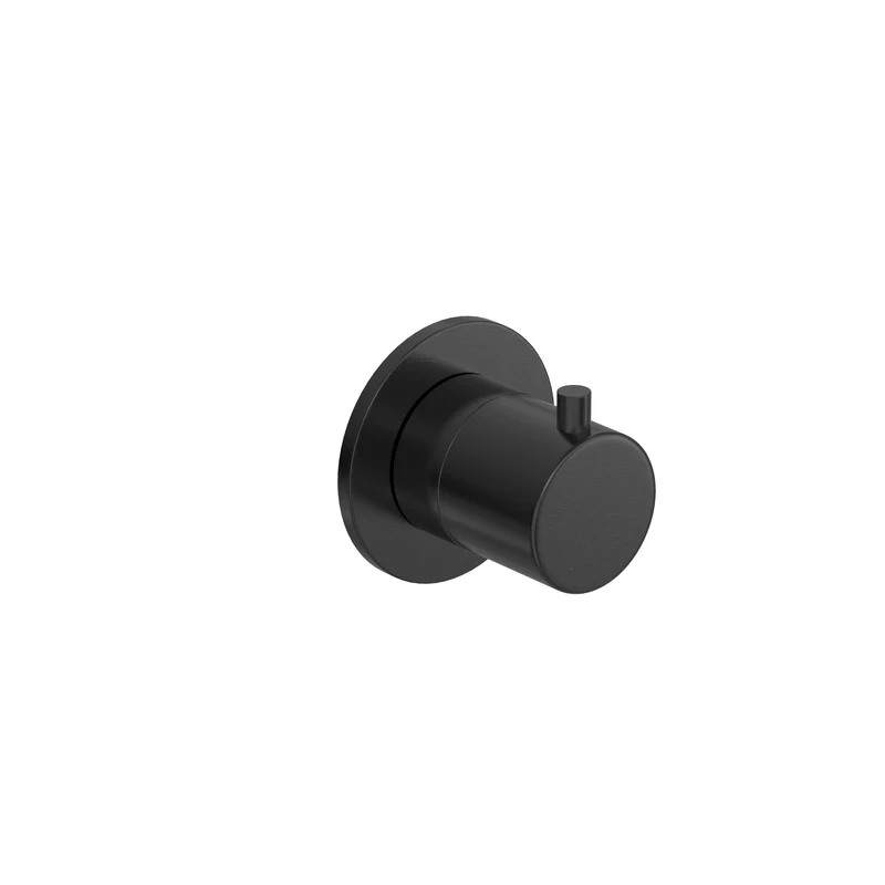 Hotbath Cobber CB7069EXT afbouwdeel inbouw doorstroom stopkraan - Geborsteld Zwart PVD
