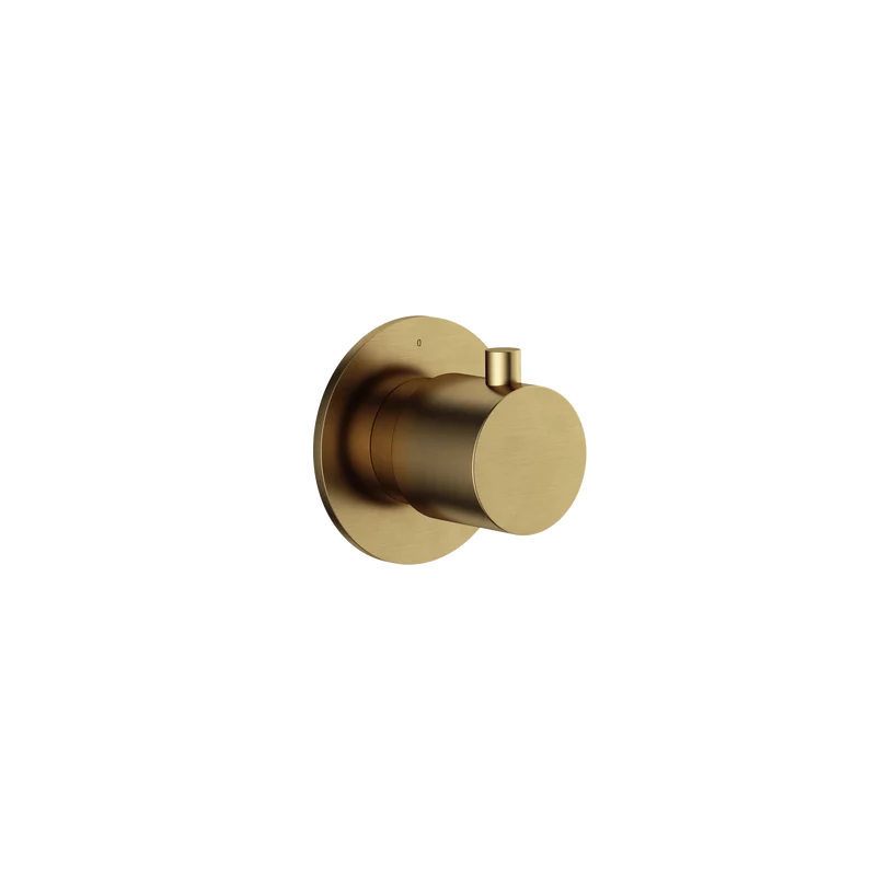 Hotbath Cobber CB7069EXT afbouwdeel inbouw doorstroom stopkraan - Geborsteld Messing