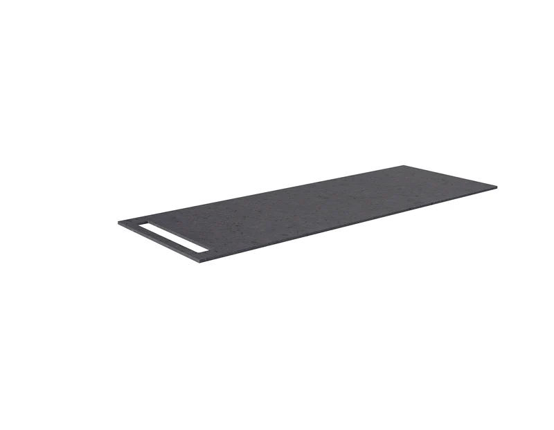 SanoBlu HPL wastafelblad 130 cm black moon met handdoekuitsparing aan één zijde