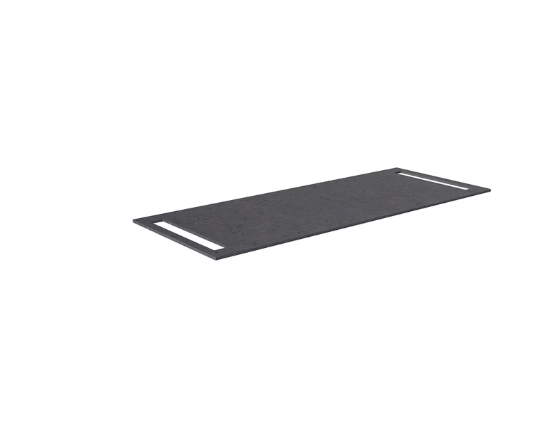SanoBlu HPL wastafelblad 120 cm black moon met handdoekuitsparing aan beide zijden