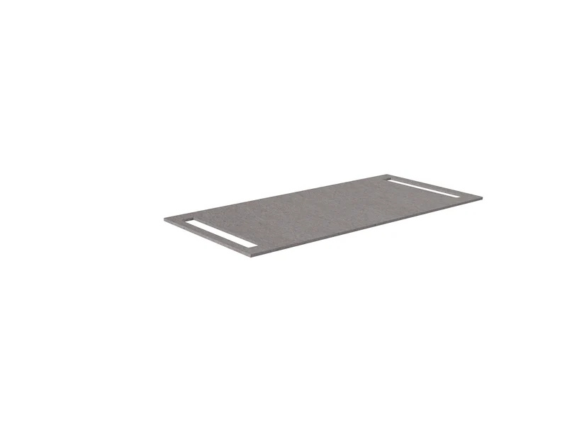 SanoBlu HPL wastafelblad 100 cm grey moon met handdoekuitsparing aan beide zijden