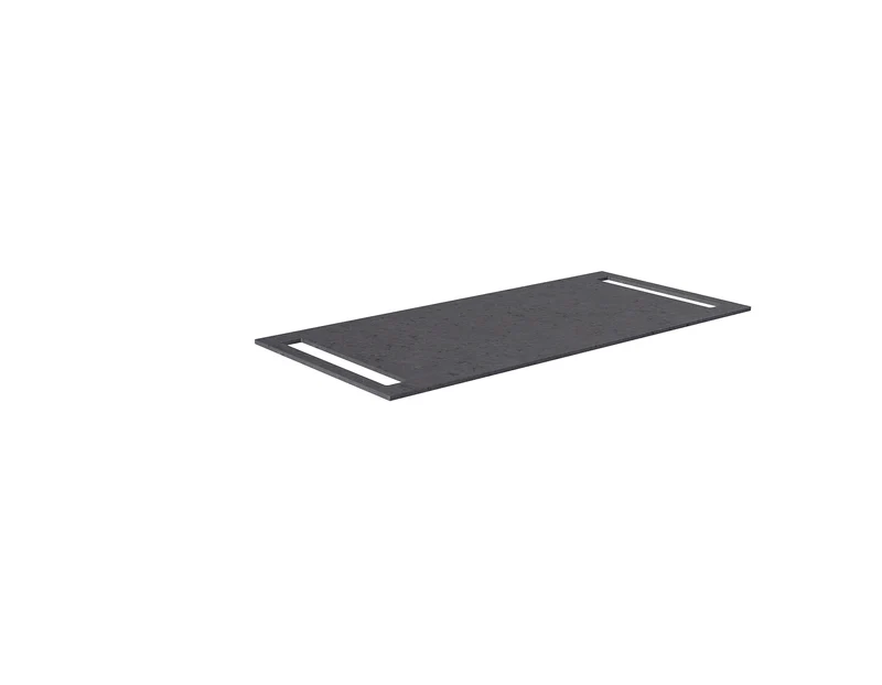 SanoBlu HPL wastafelblad 100 cm black moon met handdoekuitsparing aan beide zijden