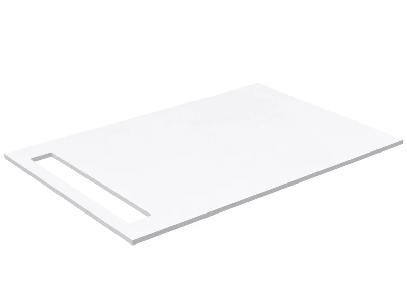 SanoBlu HPL topblad 70 cm mat wit met handdoekuitsparing aan één zijde