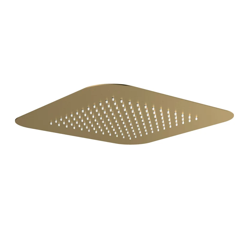 Hotbath Gal M147 inbouw hoofddouche 42 x 42 cm - Geborsteld Messing PVD