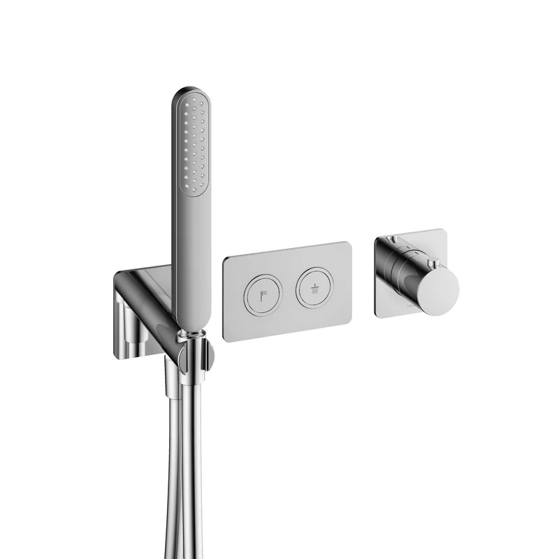 Hotbath Gal PB7071EXTCR afbouwdeel - inbouwthermostaat met 2 pushbuttons - Chroom