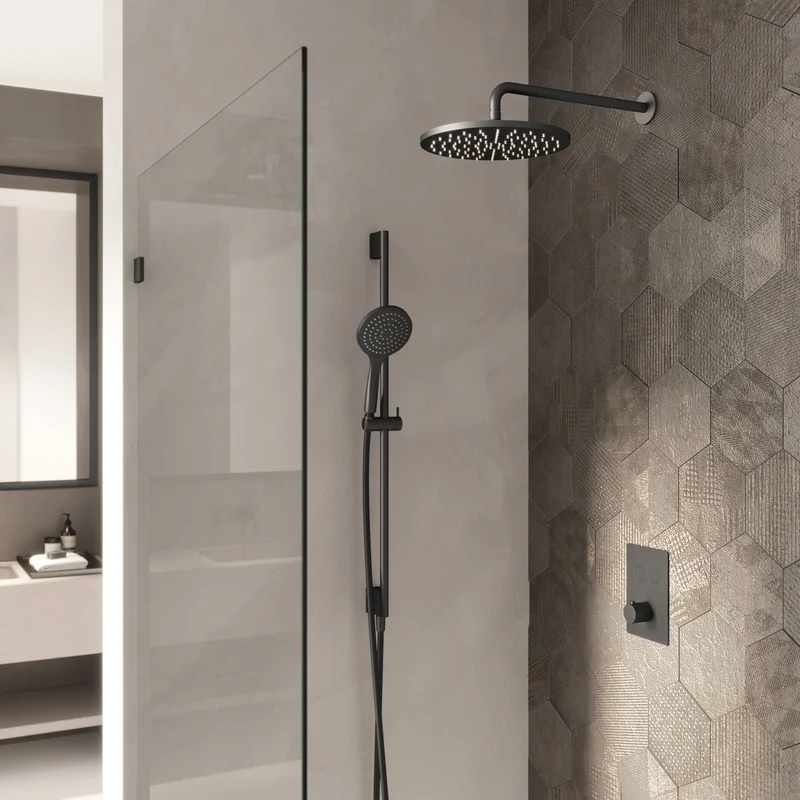 Hotbath Cobber IBS23 inbouw doucheset - staafhanddouche - 20cm hoofddouche - wandarm - glijstang - Chroom