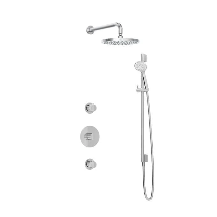 Hotbath IBS1 Buddy inbouw doucheset - ronde 3 standen handdouche - 25cm hoofddouche - wandarm - glijstang - Chroom