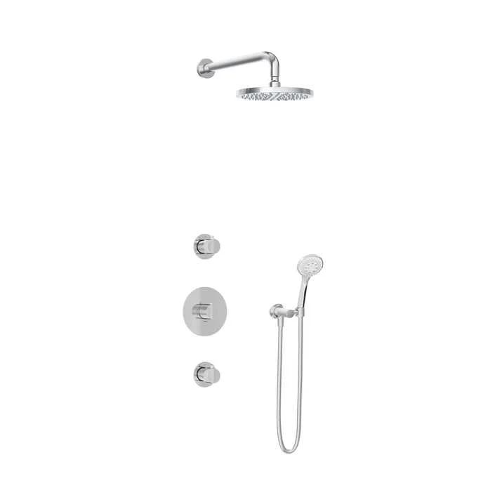 Hotbath IBS1 Buddy inbouw doucheset - ronde 3 standen handdouche - 20cm hoofddouche - wandarm - zonder glijstang - Chroom