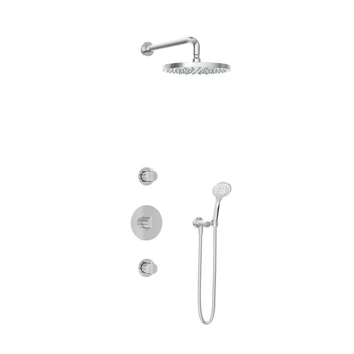 Hotbath IBS1 Buddy inbouw doucheset - ronde 3 standen handdouche - 30cm hoofddouche - wandarm - zonder glijstang - Chroom