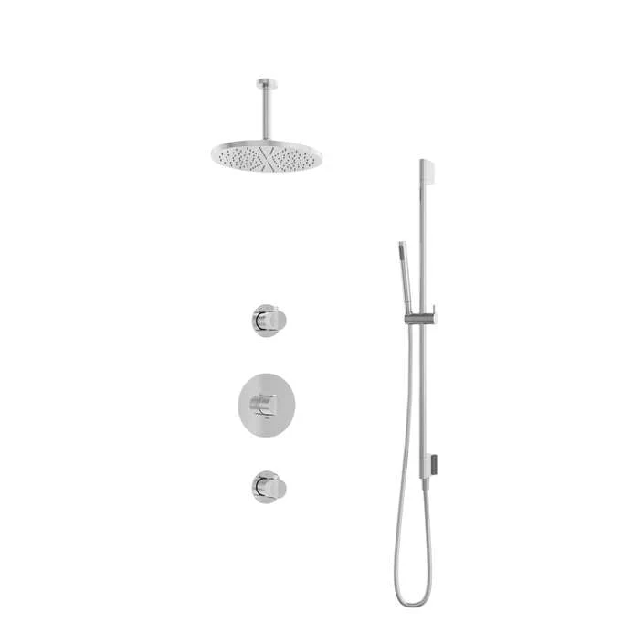 Hotbath IBS1 Buddy inbouw doucheset - staafhanddouche - 30cm hoofddouche - plafondbuis 15cm - glijstang - Chroom