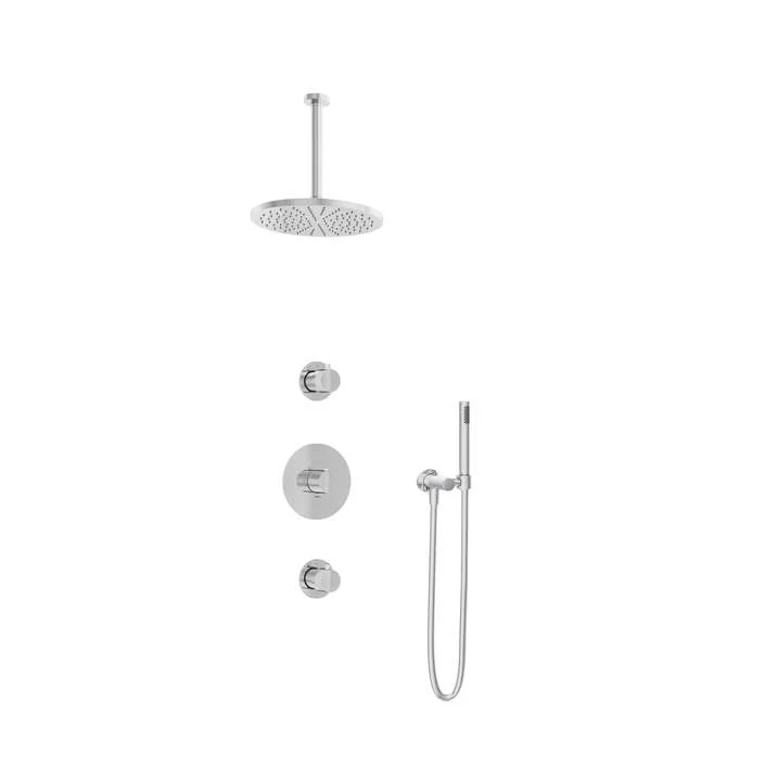 Hotbath IBS1 Buddy inbouw doucheset - staafhanddouche - 30cm hoofddouche - plafondbuis 30cm - zonder glijstang - Chroom