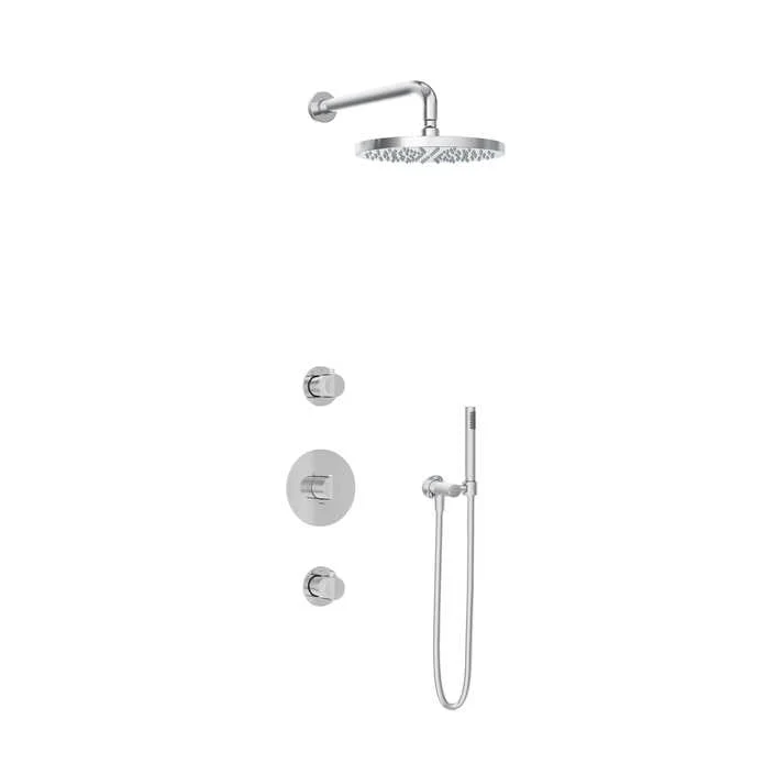 Hotbath IBS1 Buddy inbouw doucheset - staafhanddouche - 30cm hoofddouche - wandarm - zonder glijstang - Chroom