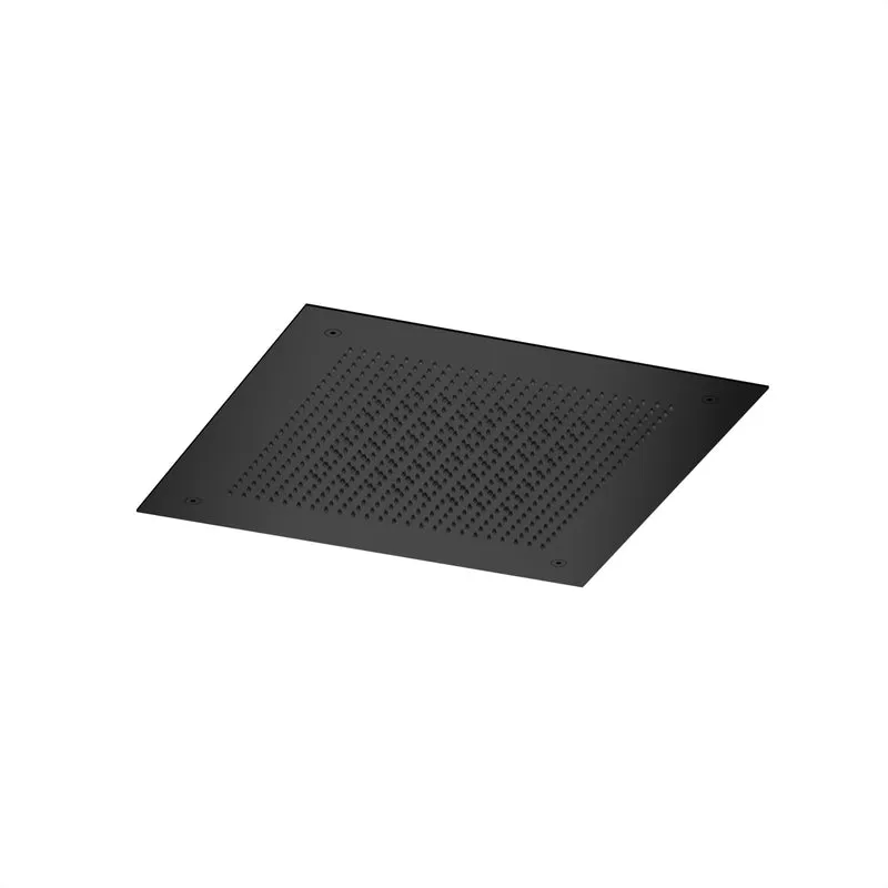 Hotbath Ace AC148 inbouw hoofddouche velvet 38x38cm 2 functies - Gepolijst Zwart PVD