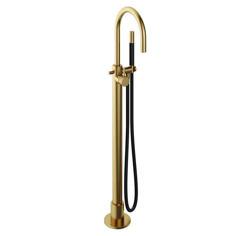 Hotbath Cobber X CX187EXT afbouwdeel voor vrijstaande badkraan - Geborsteld Messing PVD
