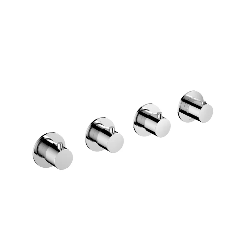 Hotbath Cobber CB7070EXT afbouwdeel inbouwthermostaat met 3 stopkranen - Chroom