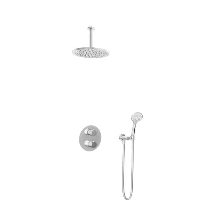 Hotbath IBS1A Buddy inbouw doucheset - ronde 3 standen handdouche - 30cm hoofddouche - plafondbuis 15cm - zonder glijstang - Chroom