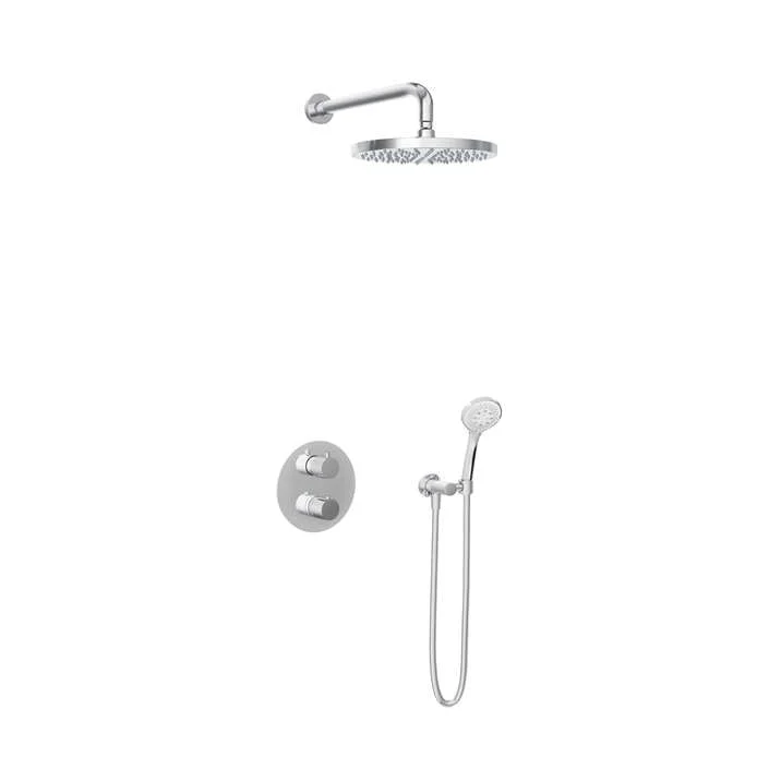 Hotbath IBS1A Buddy inbouw doucheset - ronde 3 standen handdouche - 30cm hoofddouche - wandarm - zonder glijstang - Chroom