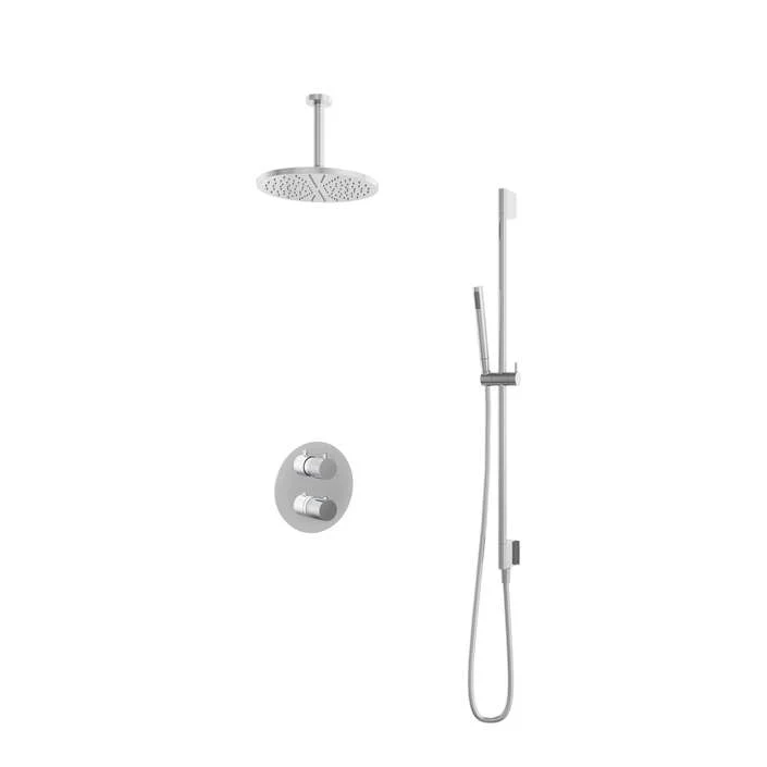 Hotbath IBS1A Buddy inbouw doucheset - staafhanddouche - 25cm hoofddouche - plafondbuis 15cm - glijstang - Chroom