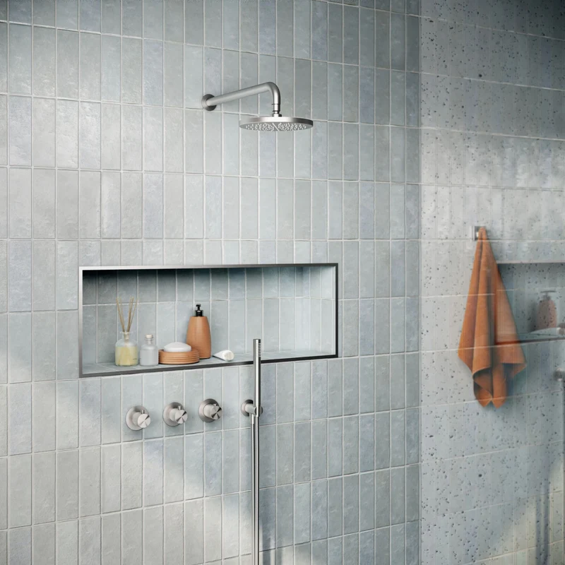 Hotbath Archie IBS33 inbouw doucheset RVS 316 - Ronde handdouche - 20cm hoofddouche (1,5cm) - Wandarm - RVS