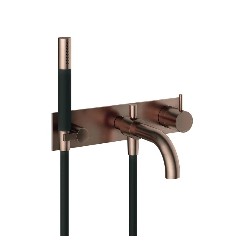Hotbath Cobber CB127EXT afbouwdeel voor inbouw badmengkraan - Geborsteld Koper PVD
