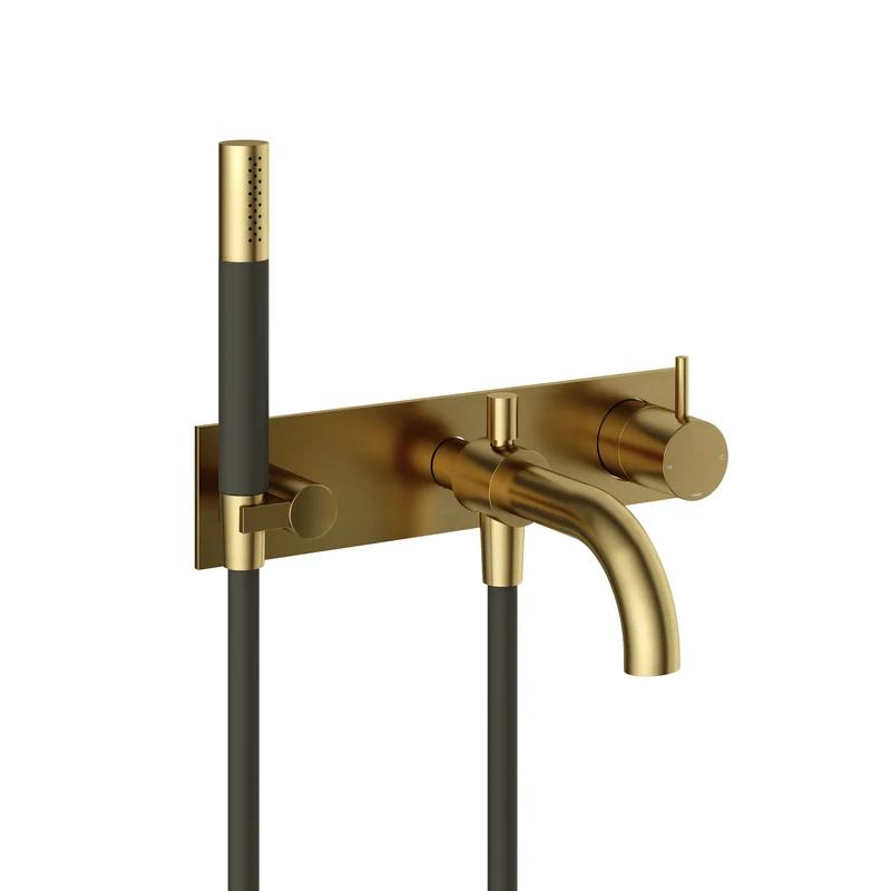 Hotbath Cobber CB127EXT afbouwdeel voor inbouw badmengkraan - Geborsteld Messing PVD