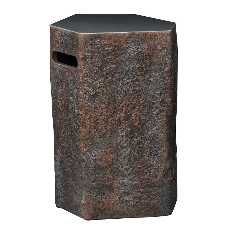 Elementi - Gasfles cover basalt natuursteenlook