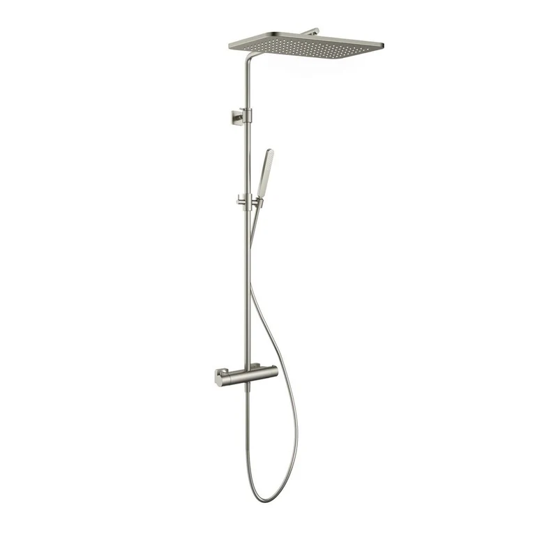 Hotbath Gal SDSGL9 thermostatische stortdoucheset - hoofddouche 27x40cm - Geborsteld Nikkel