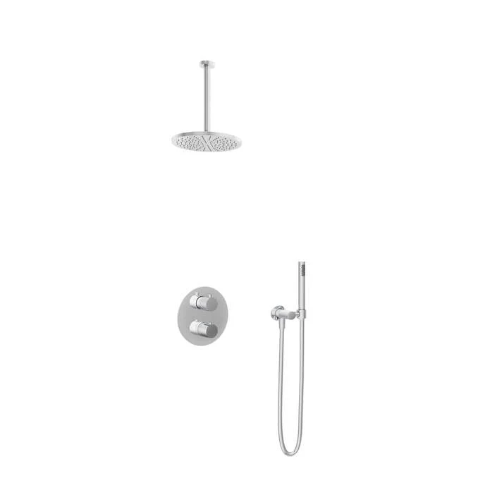 Hotbath IBS1A Buddy inbouw doucheset - staafhanddouche - 25cm hoofddouche - plafondbuis 30cm - zonder glijstang - Chroom