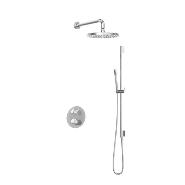Hotbath IBS1A Buddy inbouw doucheset - staafhanddouche - 25cm hoofddouche - wandarm - met glijstang - Chroom