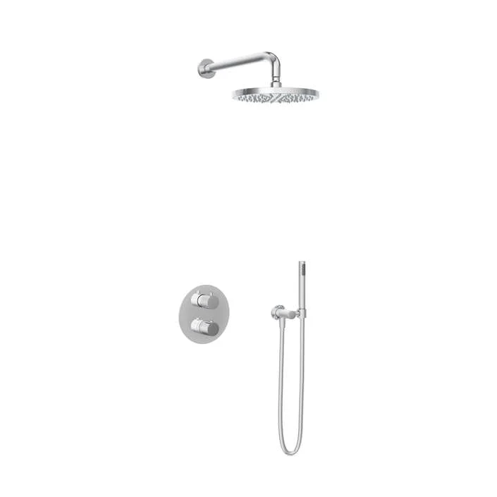 Hotbath IBS1A Buddy inbouw doucheset - staafhanddouche - 25cm hoofddouche - wandarm - zonder glijstang - Chroom