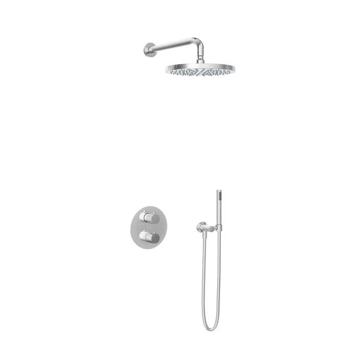Hotbath IBS1A Buddy inbouw doucheset - staafhanddouche - 30cm hoofddouche - wandarm - zonder glijstang - Chroom