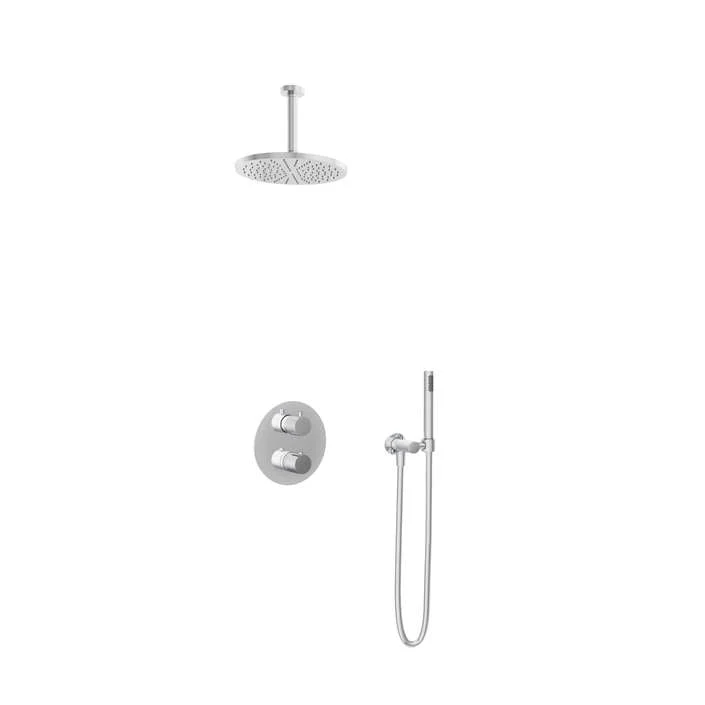 Hotbath IBS1A Buddy inbouw doucheset - staafhanddouche - 25cm hoofddouche - plafondbuis 15cm - zonder glijstang - Chroom