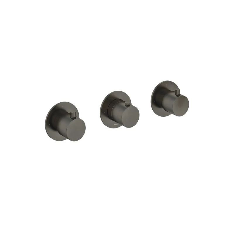 Hotbath Cobber CB7067EXT afbouwdeel voor inbouwthermostaat met 2 stopkranen - Verouderd IJzer