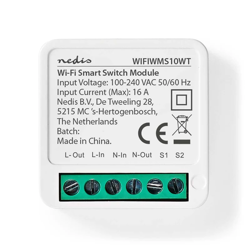 SmartLife inbouwmodule Wi-Fi - Schakelaar - 3680W