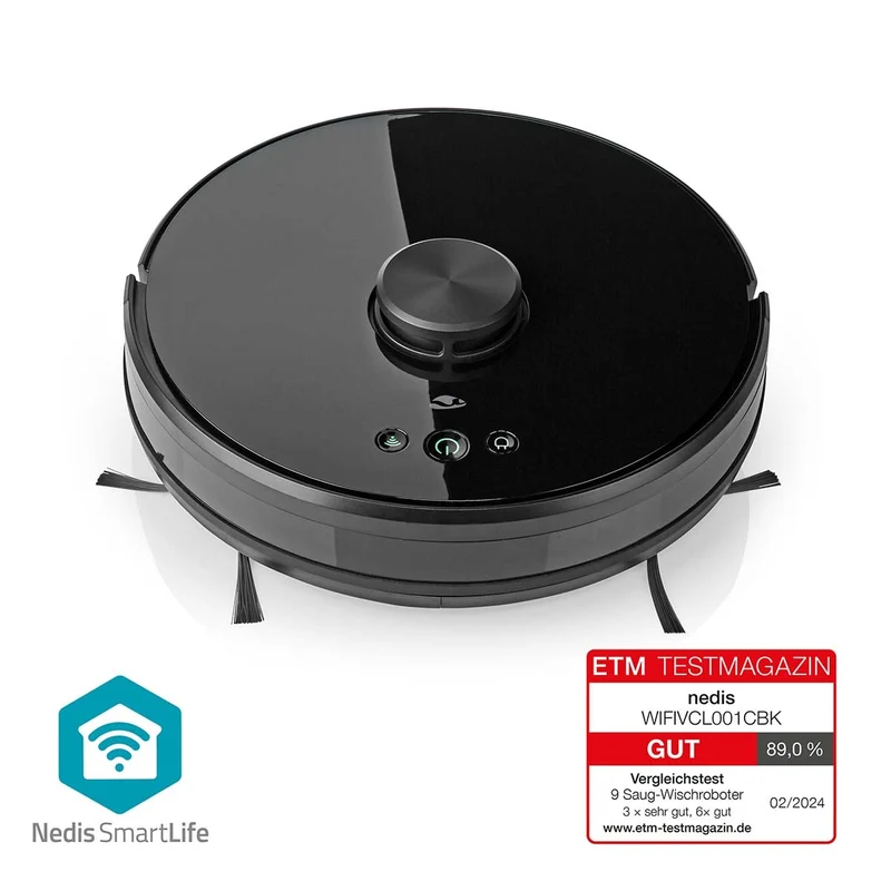 SmartLife Robotstofzuiger Navigatiemethode: Laser navigatie - Wi-Fi - Capaciteit opvangreservoir: 0.6l