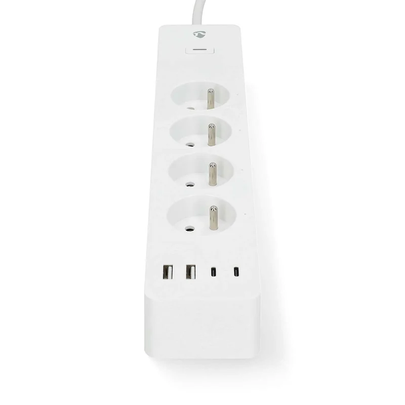 SmartLife Stekkerdoos Wi-Fi - 2x USB-A / 2x USB-C™ / 4x plug with earth contact (CEE 7/5) - 16.0A