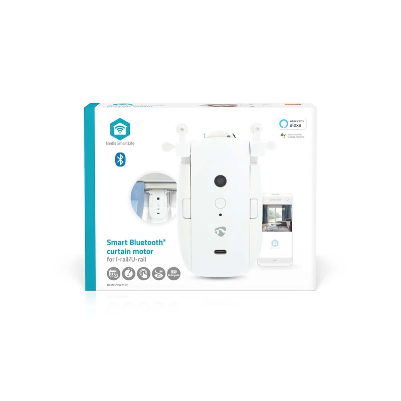 SmartLife Gordijnrobot I Rail / U Rail - Gordijnen - Batterij Gevoed / USB Gevoed
