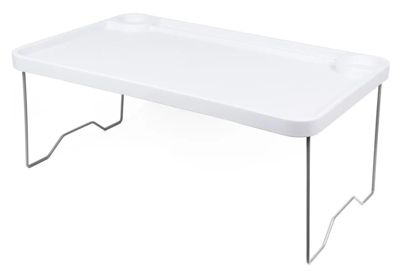 Benson Opklapbare Laptoptafel - Kunststof - 57 x 35 x 23 cm - Wit